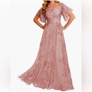 Brand new, never worn! Dusty Rose formal dress size 14!